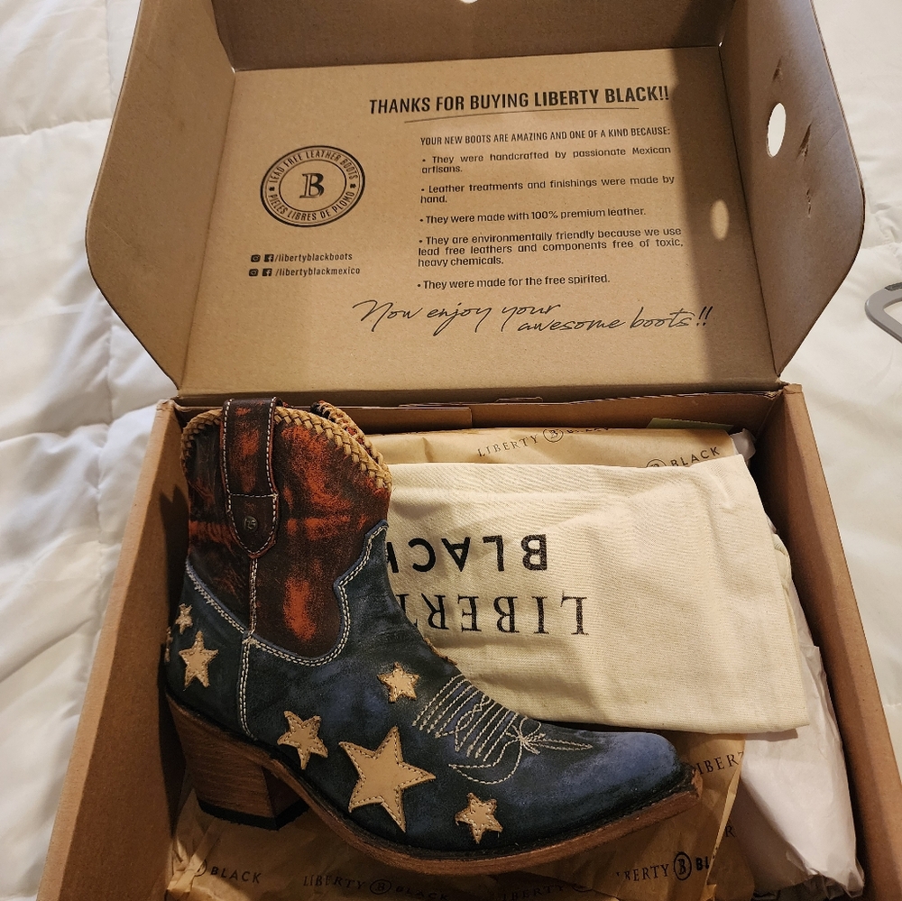 Liberty Black Vintage Americana Booties